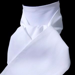 Formal White Stock Tie Foxhunting/Dressage